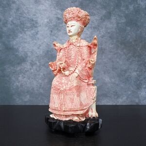 Vintage Chinese Imperial Empress Woman Resin Figure Statue